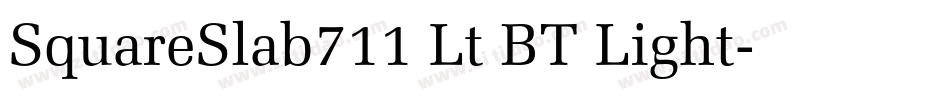 SquareSlab711 Lt BT Light字体转换